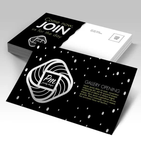 Hot-Stamped Foil Postcards