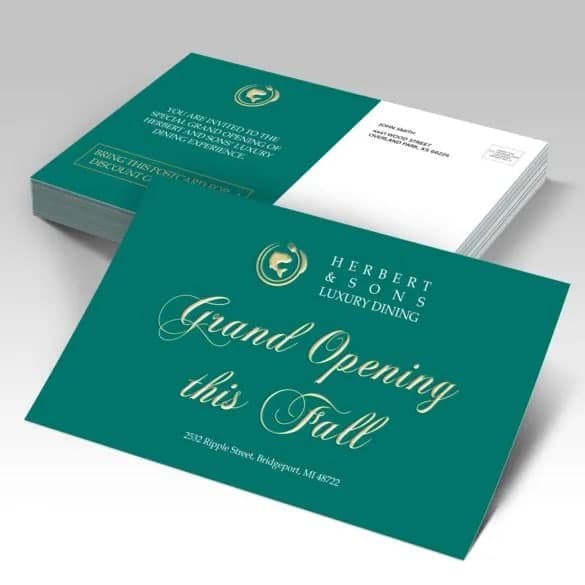 Raised Foil Postcards
