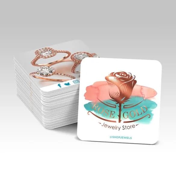 Hot-Stamped Foil Social Cards