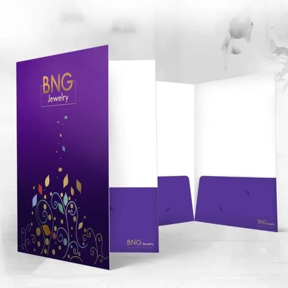 Printed Foil Presentation Folder